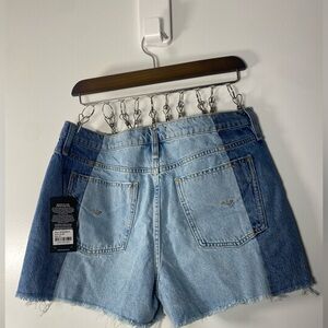 Brand new with tags! Hudson Jeans Two-Tone Fringe Blue Denim Shorts